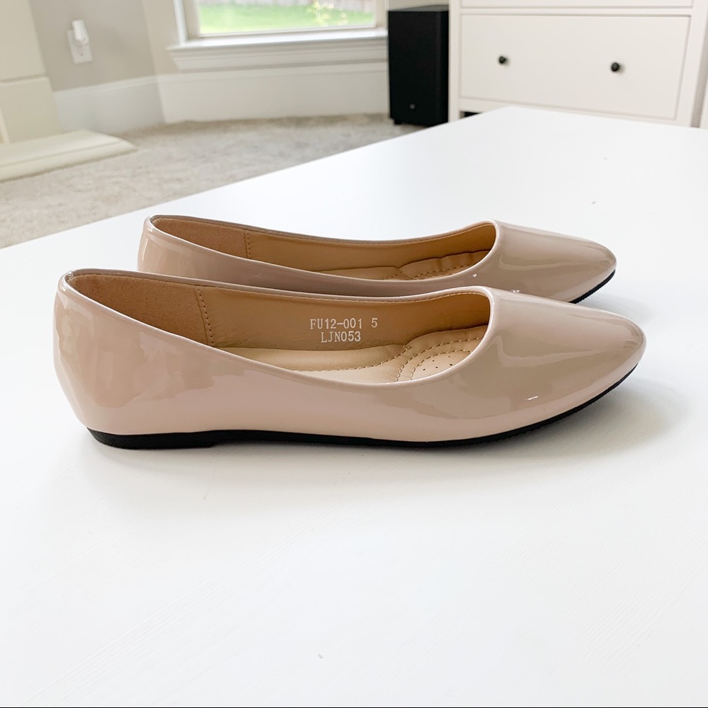 Lucita Nude Pat Flats FU12-001
